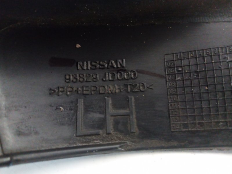 Накладка на крыло задняя левая Dualis 2007 J10 MR20