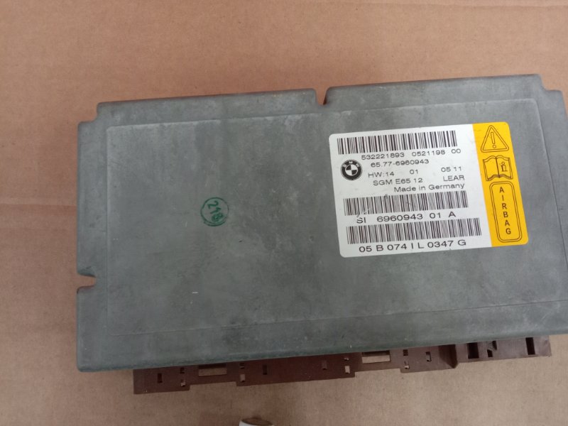 Блок управления air bag Bmw 5-Series E60 N52B25 2006