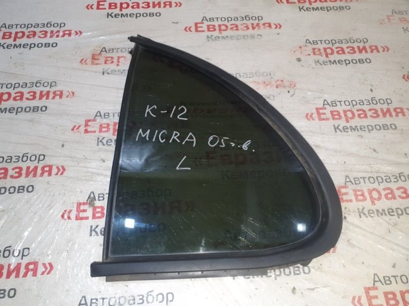 Стекло боковое Nissan March YK12 CR12DE 2005 заднее левое