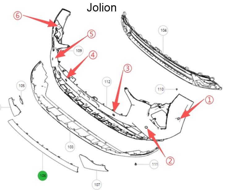 Датчик парктроника Jolion