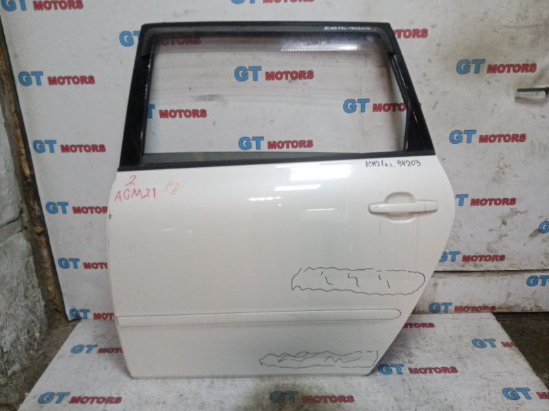Дверь боковая Toyota Ipsum ACM21W 2AZ-FE 2005 задняя левая