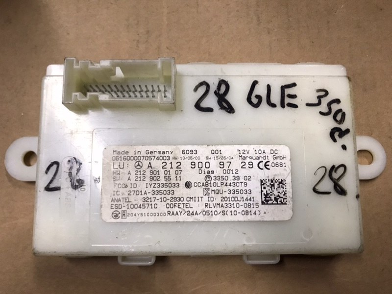 Блок управления системы keyless go Mercedes-Benz GLE W166 A2129009729 Б/У