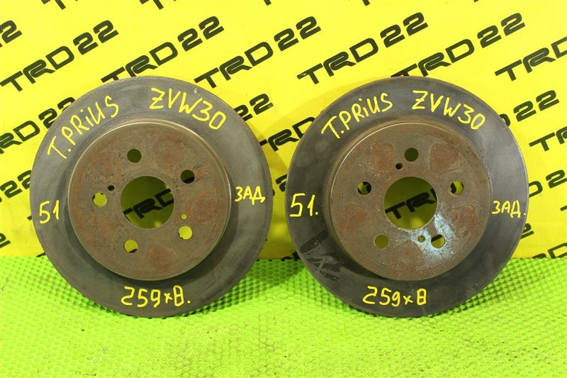 Тормозной диск задний Toyota Prius 2011 ZVW30 1NZ-FXE 42431-12310 контрактная