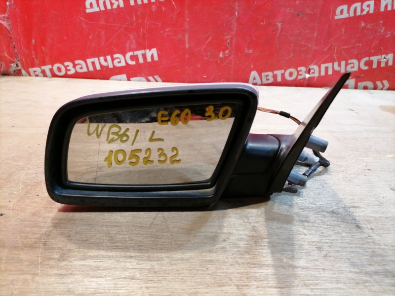 Зеркало Bmw 530I E60 M54B30 2004 переднее левое 11 контактов.