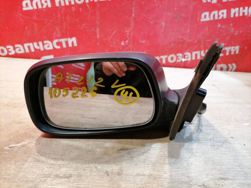 Зеркало Toyota Carina AT212 5A-FE 2000 переднее левое 5 контактов. Дефект лака.