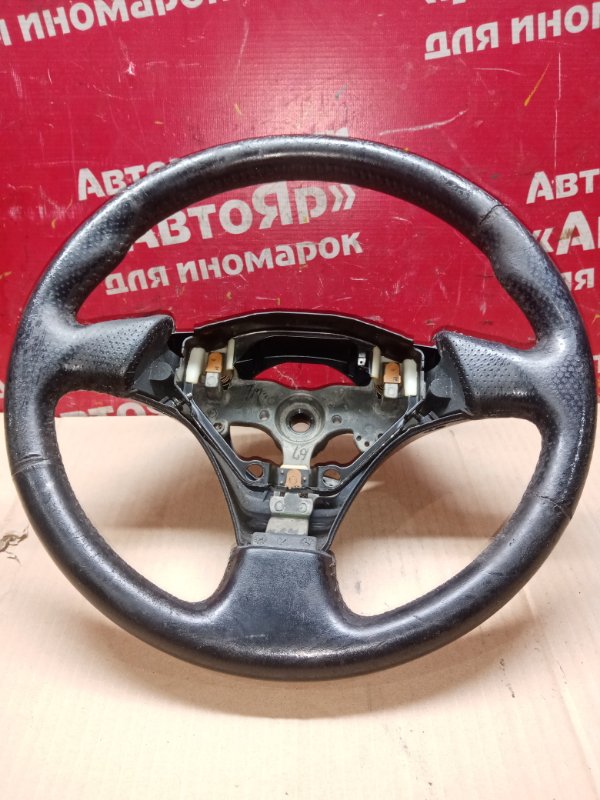 Руль Toyota Caldina ST215G 3S-FE 2000 3х спицевый, кожа. Под восстановление