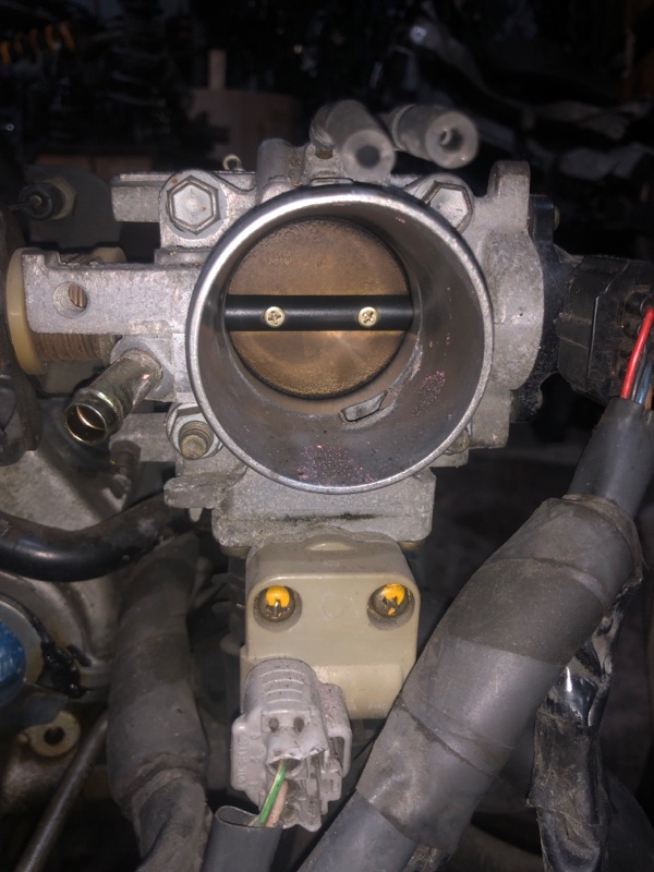 Заслонка дроссельная Toyota Corona ST190 4S-FE 1992 22210-74810, ДХХ 22270-74150, ДПЗ 89452-22090