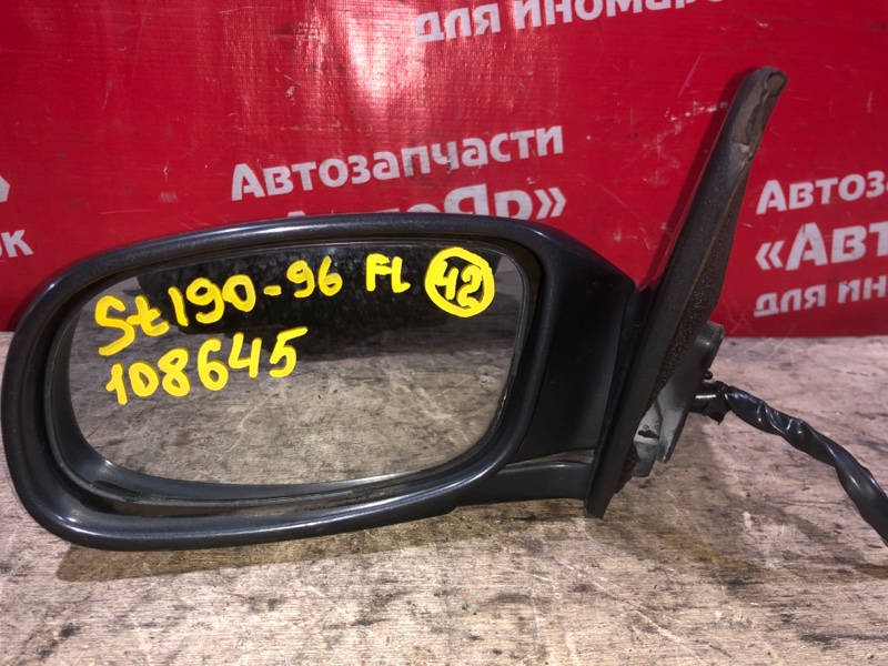Зеркало Toyota Corona ST190 4S-FE 1992 переднее левое 7 контактов. Состояние на фотографиях.
