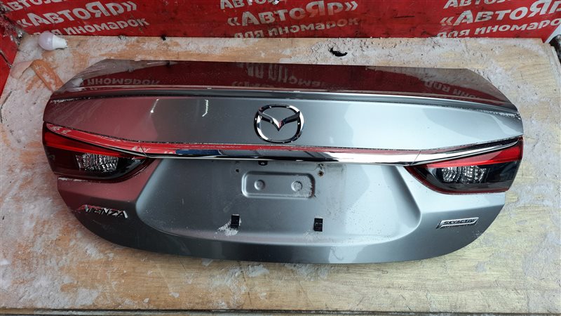Крышка багажника Mazda Atenza GJ5FP PY-VPR 2012 В сборе. Код краски 38P. Камера.