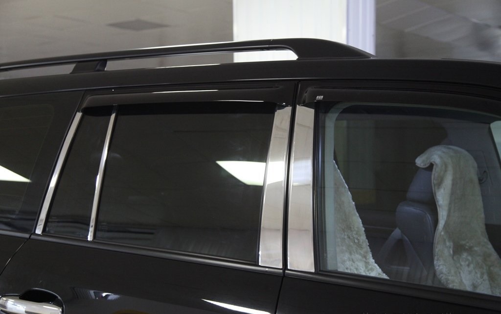Накладки стальные на стойки дверей Lexus Lx570