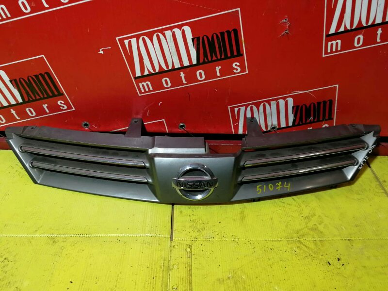 Решетка радиатора Nissan Wingroad WFY11 2003 передняя серый (б/у)