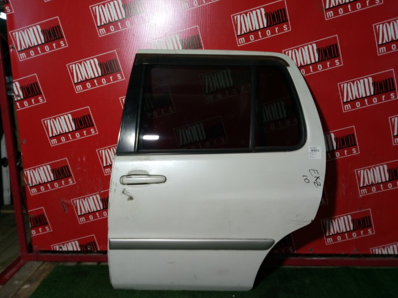 Дверь боковая Toyota Raum EXZ10 5E-FE 1997 задняя левая белый перламутр (б/у)