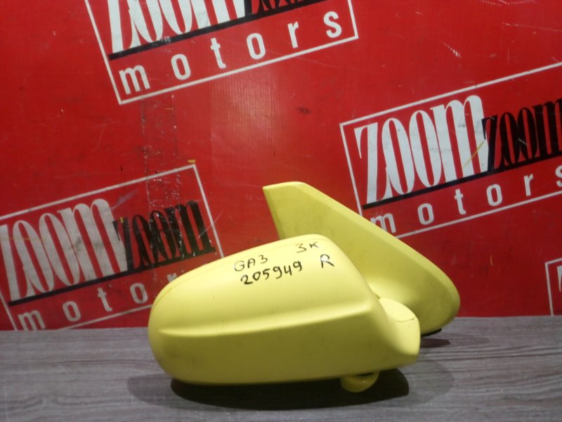 Зеркало боковое Honda Logo GA3 D13B 2000 переднее правое желтый (б/у)