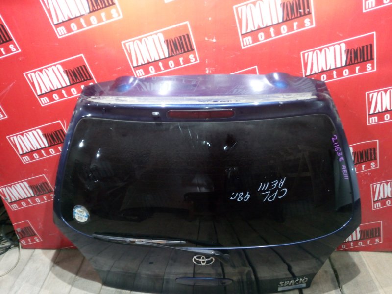 Дверь задняя багажника Toyota Corolla Spacio AE111 4A-FE 1997 задняя синий (б/у)