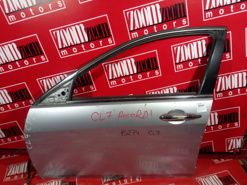 Дверь боковая Honda Accord CL7 K20A 2002 передняя левая серебро (б/у)