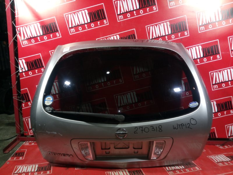 Дверь задняя багажника Nissan Primera WTP12 QR20DE 2001 задняя серебро (б/у)