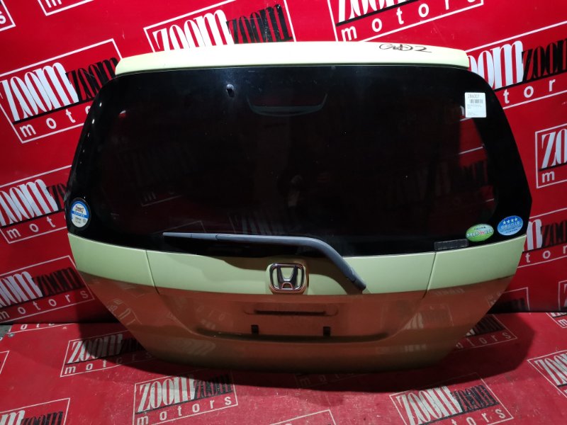 Дверь задняя багажника Honda Fit GD2 L13A 2004 задняя желтый (б/у)