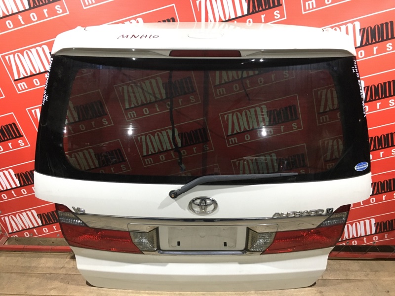 Дверь задняя багажника Toyota Alphard MNH10 1MZ-FE 2002 задняя белый перламутр 58-8 (б/у)