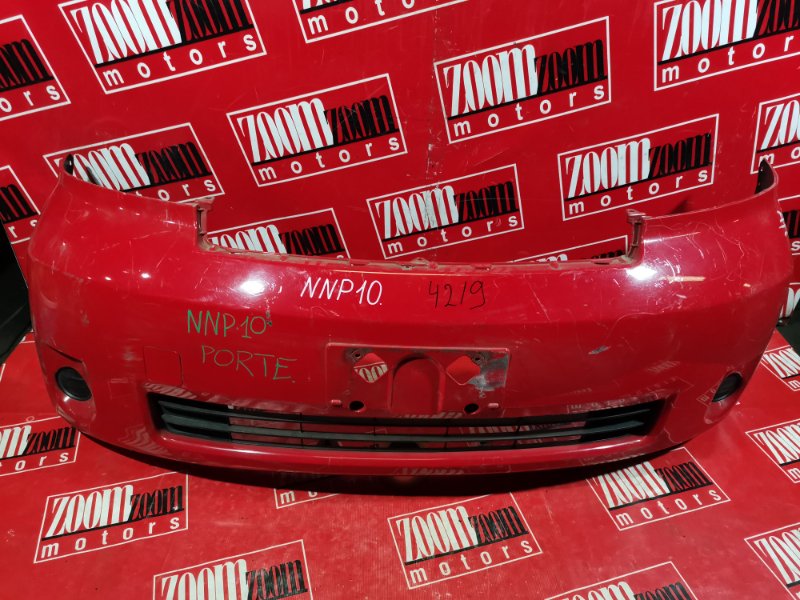 Бампер Toyota Porte NNP10 2NZ-FE 2005 передний красный (б/у)