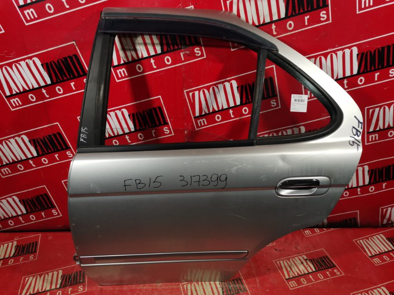 Дверь боковая Nissan Sunny FB15 QG15DE 2001 задняя левая серебро (б/у)