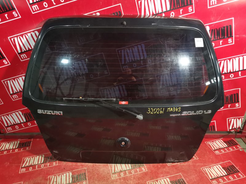 Дверь задняя багажника Suzuki Wagon R Solio MA34S M13A 2000 задняя черный