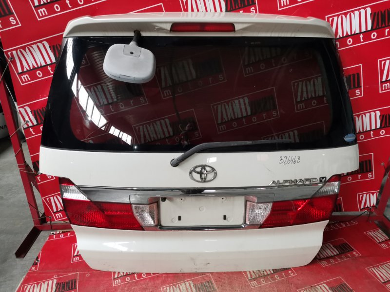 Дверь задняя багажника Toyota Alphard ANH10 2AZ-FE 2002 задняя белый перламутр (б/у)