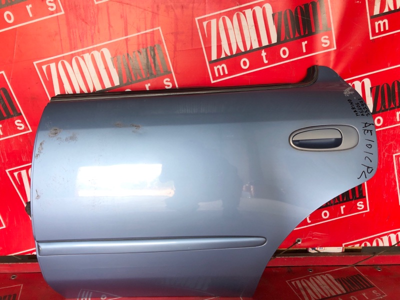 Дверь боковая Toyota Sprinter Marino AE101 4A-FE 1992 задняя левая голубой (б/у)