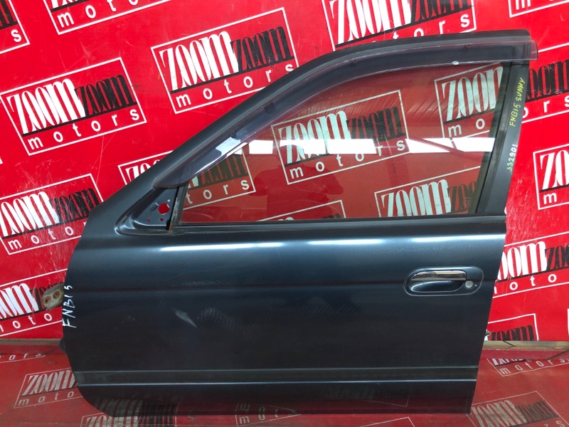 Дверь боковая Nissan Sunny FB15 QG18DE 1998 передняя левая синий (б/у)