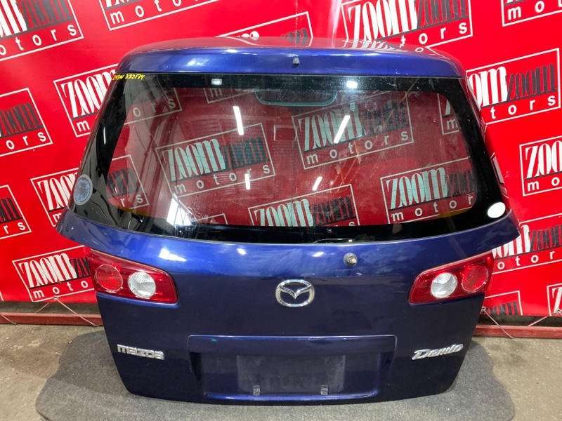 Дверь задняя багажника Mazda Demio DY3W ZJ-VE `2002 задняя синий