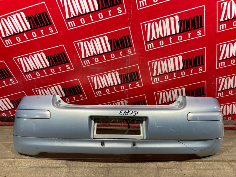 Бампер Toyota Vitz SCP13 2SZ-FE 2001 задний голубой