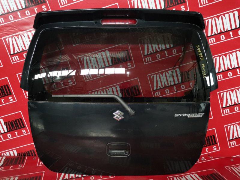 Дверь задняя багажника Suzuki Wagon R MH23S K6A 2014 задняя черный (б/у)