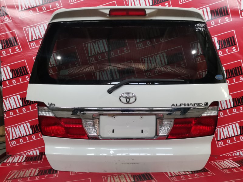 Дверь задняя багажника Toyota Alphard MNH15 1MZ-FE 2002 задняя белый перламутр (б/у)