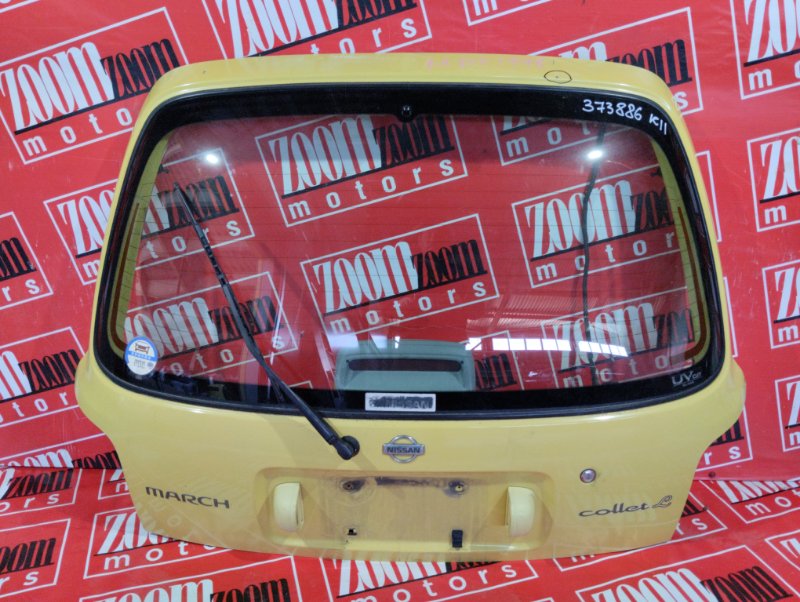 Дверь задняя багажника Nissan March K11 CG10DE 1992 задняя желтый (б/у)