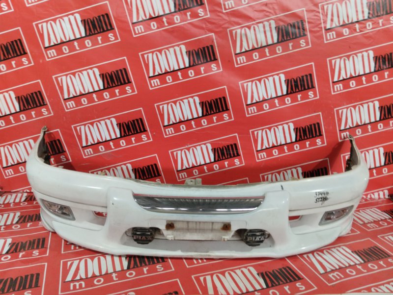 Бампер Toyota Caldina ST215W 3S-GTE 1997 передний белый (б/у)