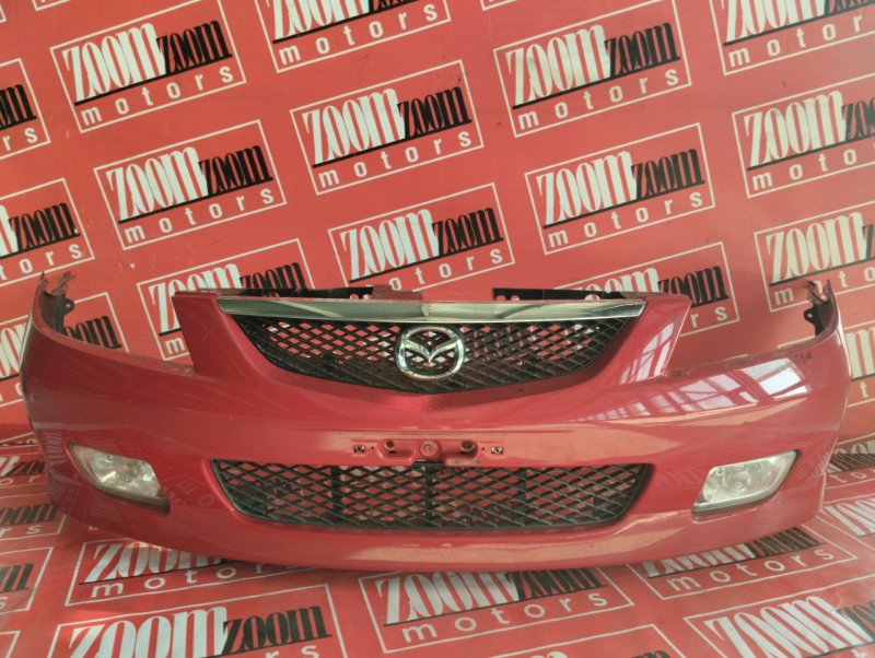 Бампер Mazda Familia BJ5P ZL-DE 2000 передний красный (б/у)