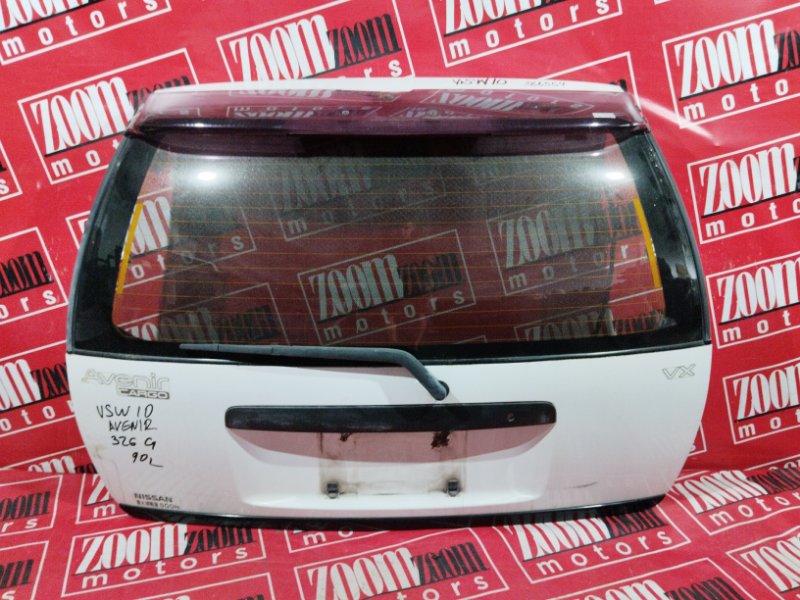 Дверь задняя багажника Nissan Avenir VSW10 CD20 1990 задняя белый (б/у)