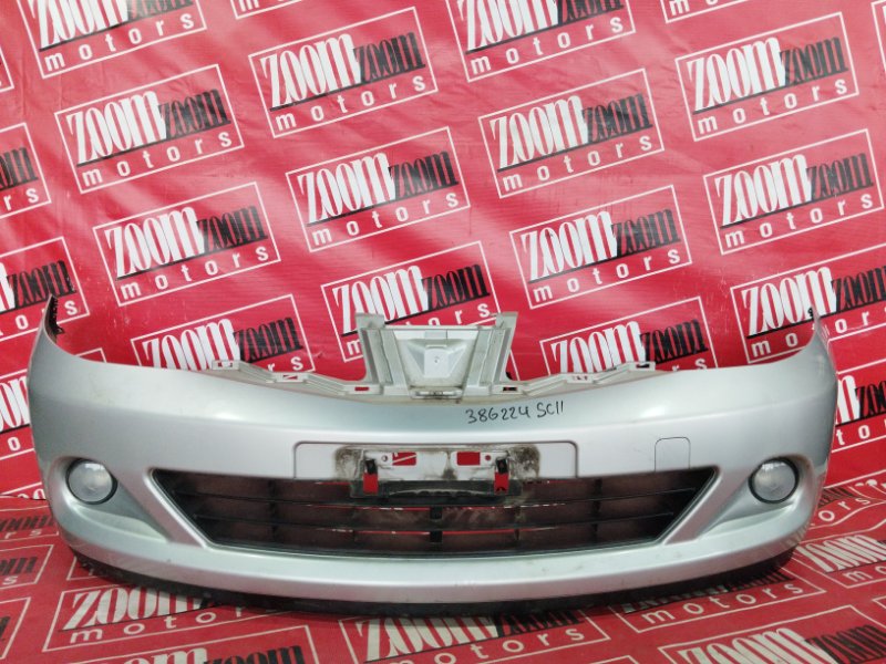 Бампер Nissan Tiida C11 HR15DE 2008 передний серебро (б/у)
