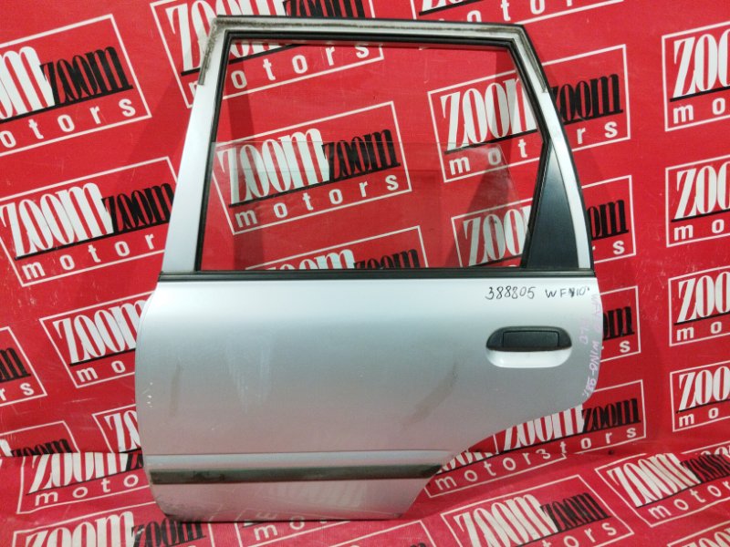 Дверь боковая Nissan Wingroad VFY10 GA15DE 1996 задняя левая серебро (б/у)