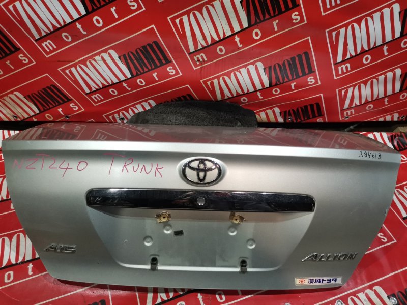 Крышка багажника Toyota Allion ZZT240 1ZZ-FE 2001 задняя серебро (б/у)