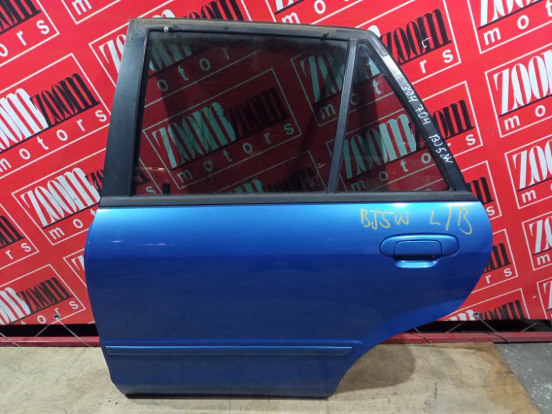 Дверь боковая Mazda Familia S-Wagon BJ5W ZL-DE 1998 задняя левая синий (б/у)