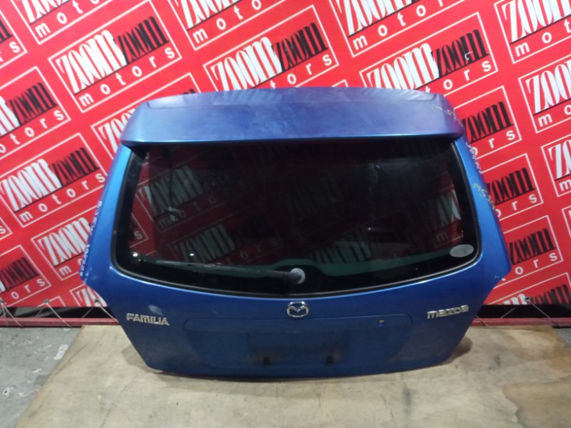Дверь задняя багажника Mazda Familia S-Wagon BJ5W ZL-DE 1998 задняя синий (б/у)