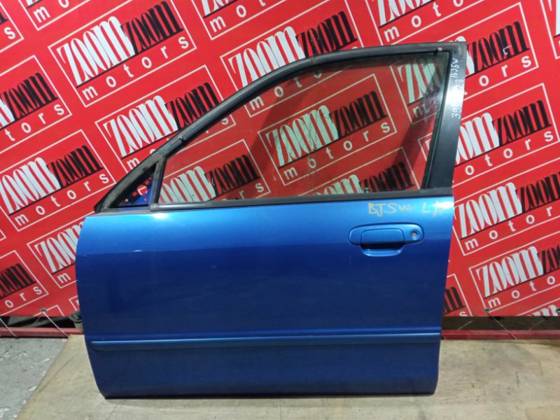 Дверь боковая Mazda Familia BJ3P ZL-DE 1998 передняя левая синий (б/у)