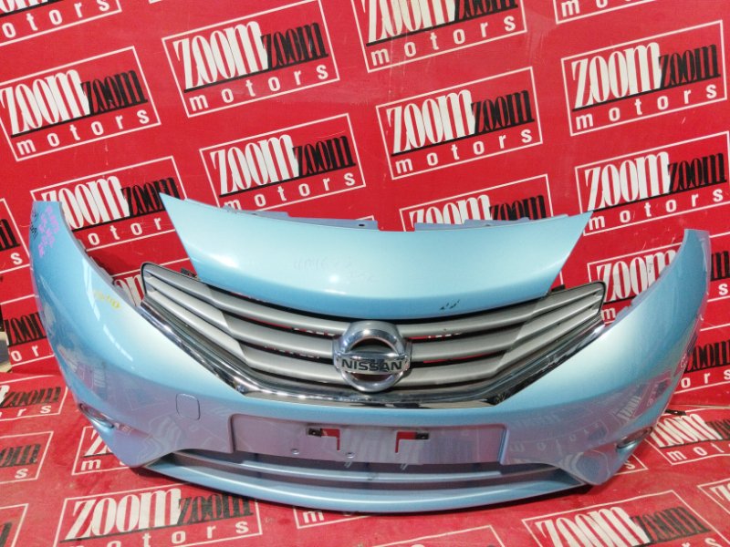 Бампер Nissan Note E12 HR12DDR 2012 передний голубой (б/у)