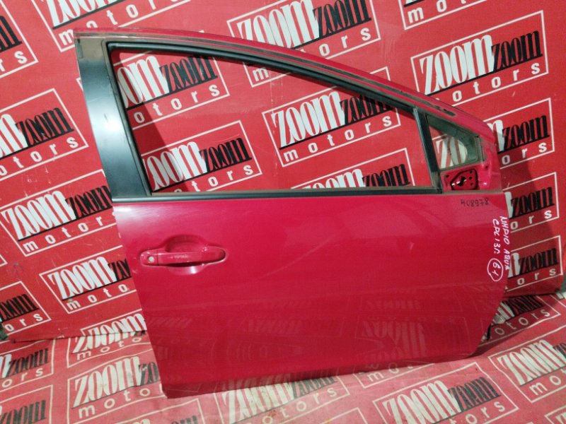 Дверь боковая Toyota Aqua NHP10 1NZ-FXE 2011 передняя правая красный (б/у)