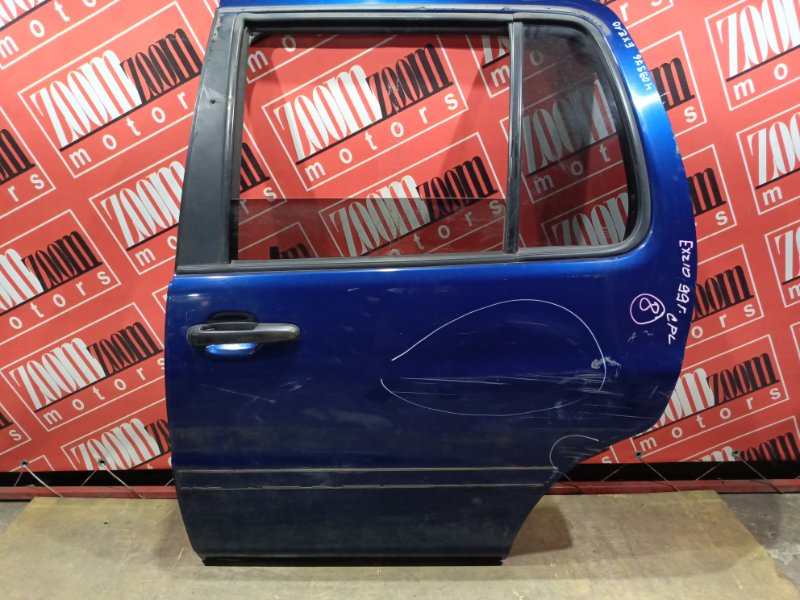 Дверь боковая Toyota Raum EXZ10 5E-FE 1999 задняя левая синий (б/у)