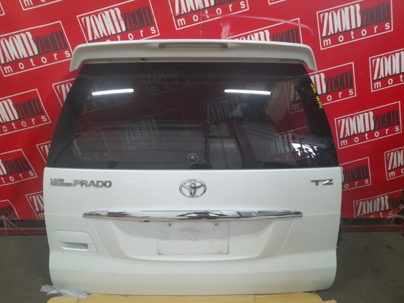 Дверь задняя багажника Toyota Land Cruiser Prado VZJ121W 5VZ-FE 2002 белый перламутр (б/у)