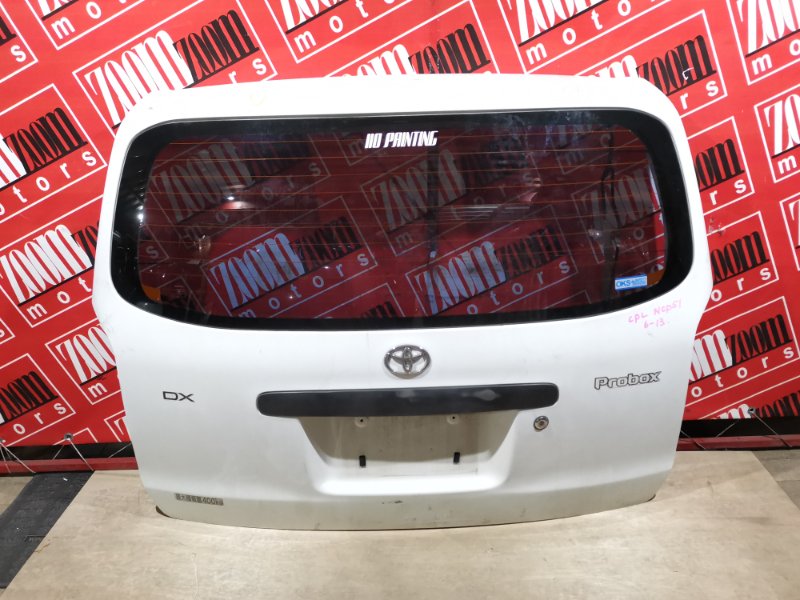 Дверь задняя багажника Toyota Probox NCP51V 1NZ-FE 2002 белый (б/у)