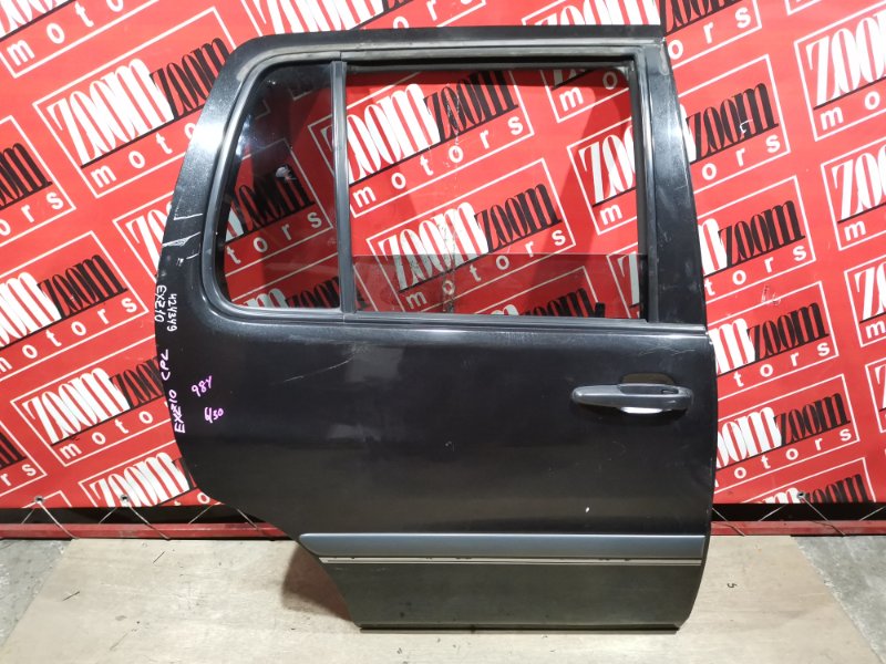 Дверь боковая Toyota Raum EXZ10 5E-FE 1997 задняя правая черный (б/у)