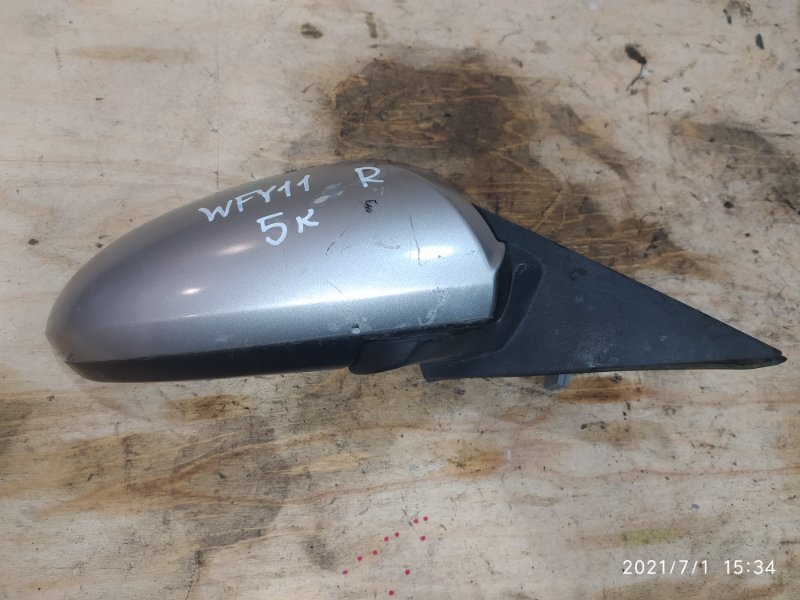 Зеркало боковое Nissan Wingroad WFY11 QG15DE 2003 правое