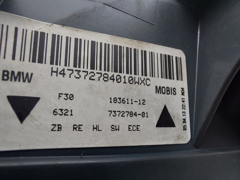 Фонарь задний правый 3-Series 2014 F30 N47D20C